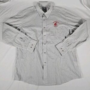 Antigua Mens XL Button Down‎ Long Sleeve Shirt Washington State Cougars